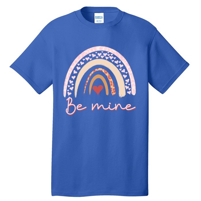 Be Mine Rainbow Valentines Day And Leopard Print Gift Tall T-Shirt