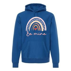 Be Mine Rainbow Valentines Day And Leopard Print Gift Premium Hoodie