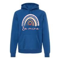 Be Mine Rainbow Valentines Day And Leopard Print Gift Premium Hoodie