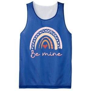 Be Mine Rainbow Valentines Day And Leopard Print Gift Mesh Reversible Basketball Jersey Tank