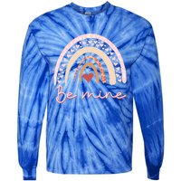 Be Mine Rainbow Valentines Day And Leopard Print Gift Tie-Dye Long Sleeve Shirt