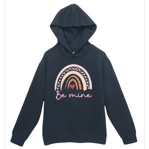 Be Mine Rainbow Valentines Day And Leopard Print Gift Urban Pullover Hoodie