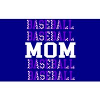 Baseball Mom Repeating Purple White Sports Mom Gift Bumper Sticker