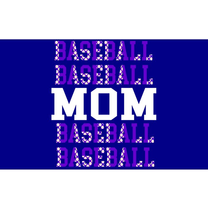 Baseball Mom Repeating Purple White Sports Mom Gift Bumper Sticker