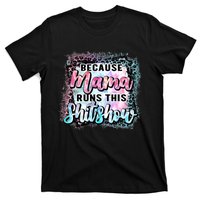 Because Mama Runs This Shitshow Mom Life Leopard Mom Mother's Day T-Shirt