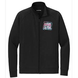 Because Mama Runs This Shitshow Mom Life Leopard Mom Mother's Day Stretch Full-Zip Cadet Jacket