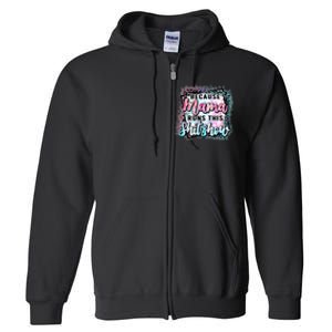 Because Mama Runs This Shitshow Mom Life Leopard Mom Mother's Day Full Zip Hoodie