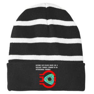 Black Magic Rotary Engine Striped Beanie with Solid Band