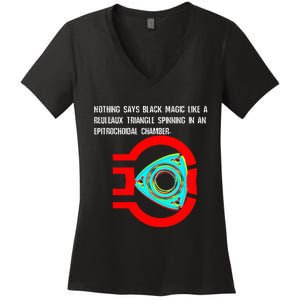 Black Magic Rotary Engine Women's V-Neck T-Shirt