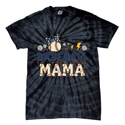 Baseball Mama Retro Tie-Dye T-Shirt