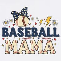 Baseball Mama Retro V-Neck T-Shirt