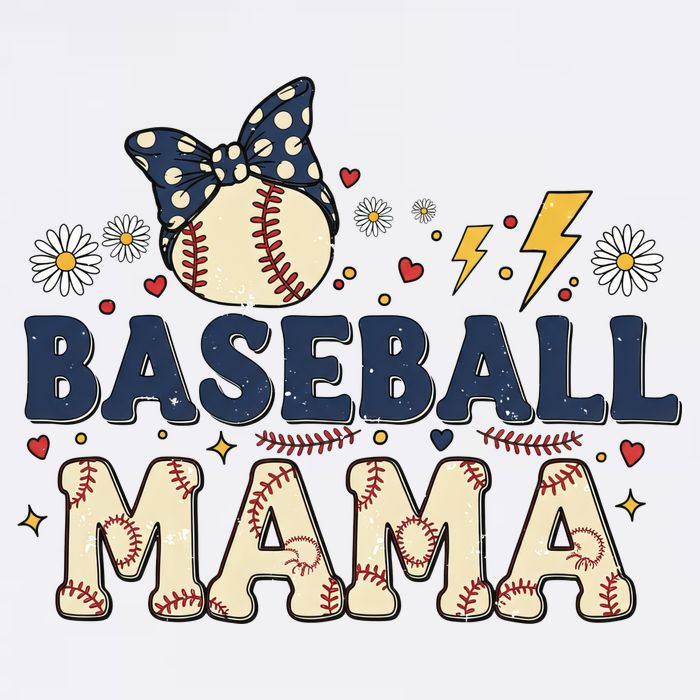 Baseball Mama Retro V-Neck T-Shirt