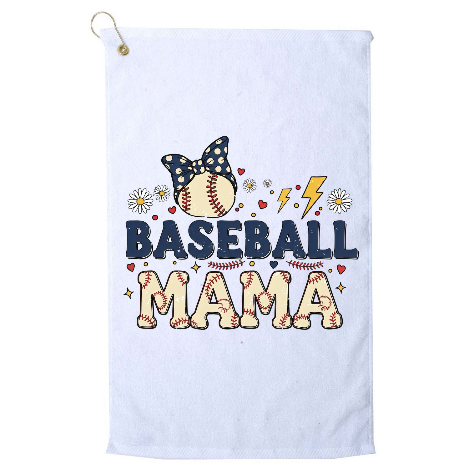 Baseball Mama Retro Golf Towel