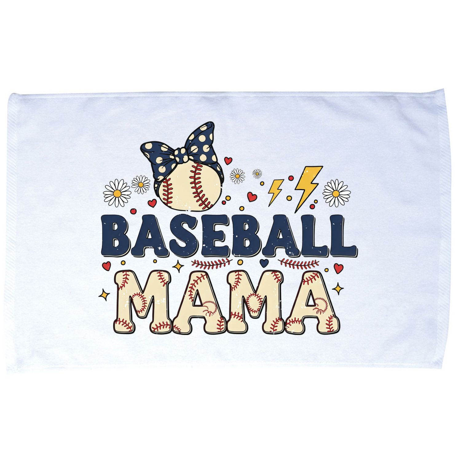 Baseball Mama Retro Microfiber Hand Towel