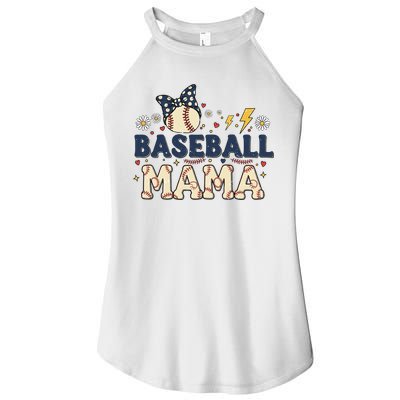 Baseball Mama Retro Women's Perfect Tri Rocker Tank