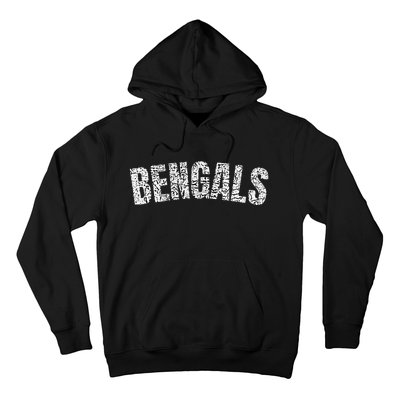 B.E.N.G.A.L.S Mascot Retro Sports Name Design Hoodie