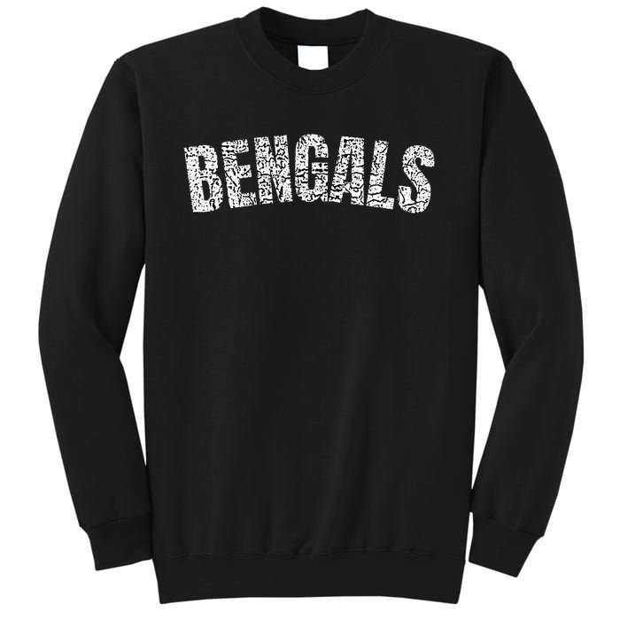 B.E.N.G.A.L.S Mascot Retro Sports Name Design Sweatshirt