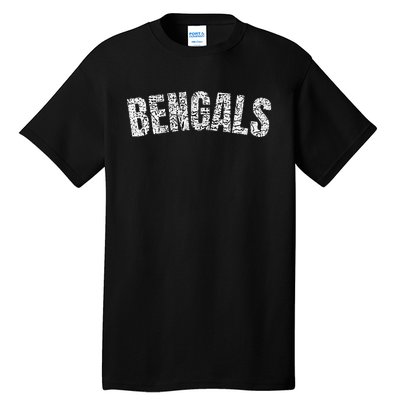 B.E.N.G.A.L.S Mascot Retro Sports Name Design Tall T-Shirt