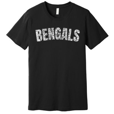 B.E.N.G.A.L.S Mascot Retro Sports Name Design Premium T-Shirt