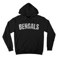 B.E.N.G.A.L.S Mascot Retro Sports Name Design Tall Hoodie