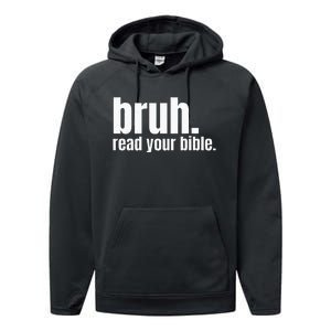 Bruh Meme Read Your Bible God Funny Modern Christian Church Performance Fleece Hoodie