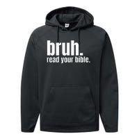 Bruh Meme Read Your Bible God Funny Modern Christian Church Performance Fleece Hoodie