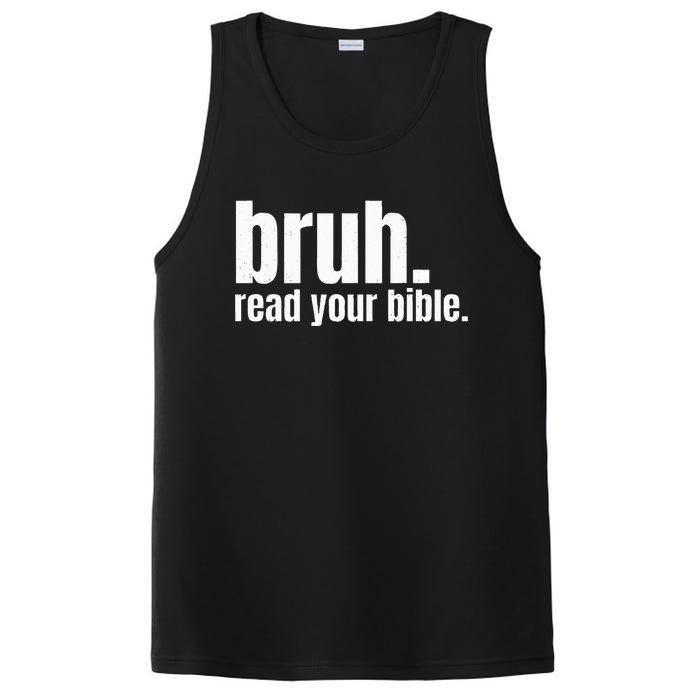 Bruh Meme Read Your Bible God Funny Modern Christian Church PosiCharge Competitor Tank