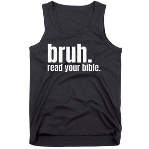 Bruh Meme Read Your Bible God Funny Modern Christian Church Tank Top