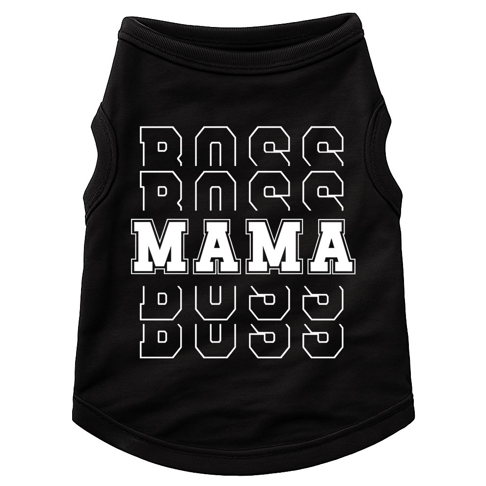Boss Mama Retro Mom Gift Doggie Tank