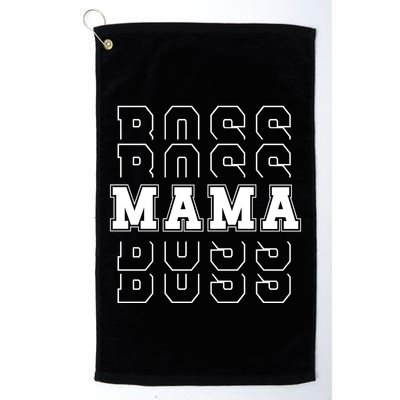 Boss Mama Retro Mom Gift Golf Towel