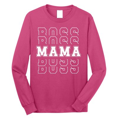 Boss Mama Retro Mom Gift Long Sleeve Shirt