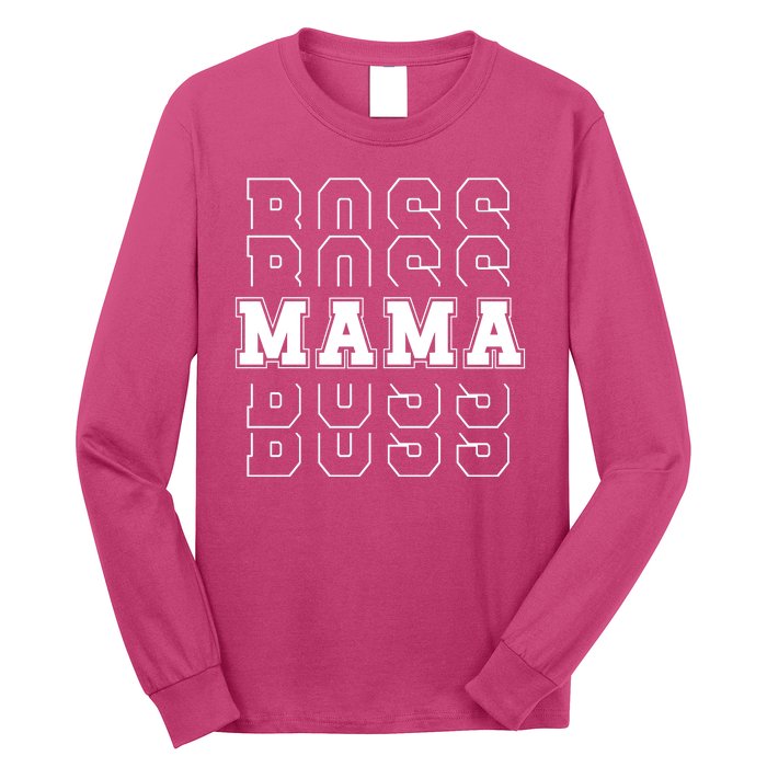 Boss Mama Retro Mom Gift Long Sleeve Shirt