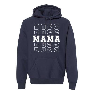 Boss Mama Retro Mom Gift Premium Hoodie