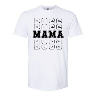 Boss Mama Retro Mom Gift Softstyle CVC T-Shirt