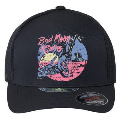 Bad Moon Rising Moon Flexfit Unipanel Trucker Cap