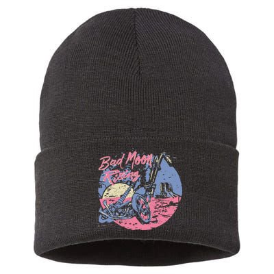 Bad Moon Rising Moon Sustainable Knit Beanie