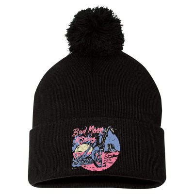 Bad Moon Rising Moon Pom Pom 12in Knit Beanie