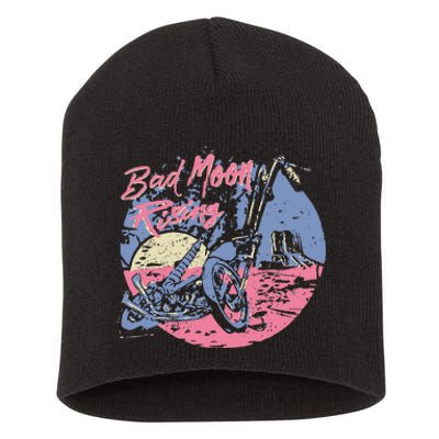 Bad Moon Rising Moon Short Acrylic Beanie