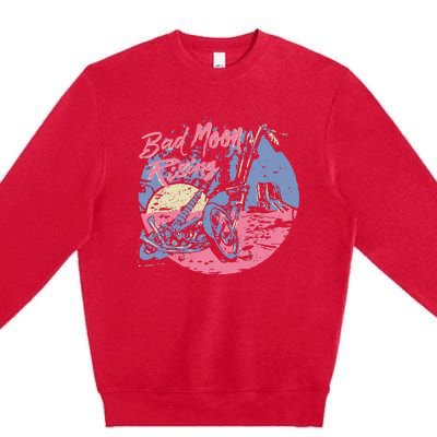 Bad Moon Rising Moon Premium Crewneck Sweatshirt