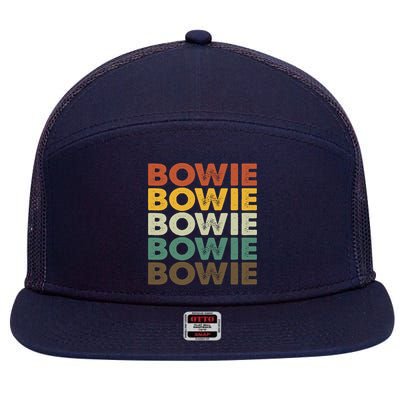 Bowie Maryland Retro Vintage 7 Panel Mesh Trucker Snapback Hat