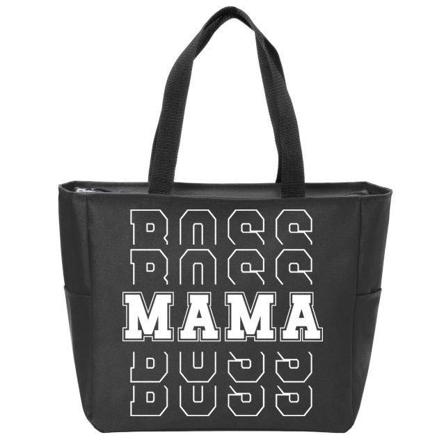 Boss Mama Retro Cute Gift For Mom Zip Tote Bag