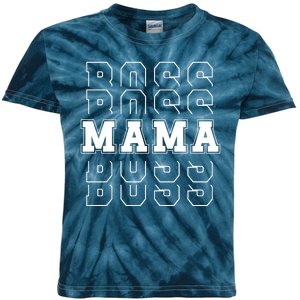 Boss Mama Retro Cute Gift For Mom Kids Tie-Dye T-Shirt