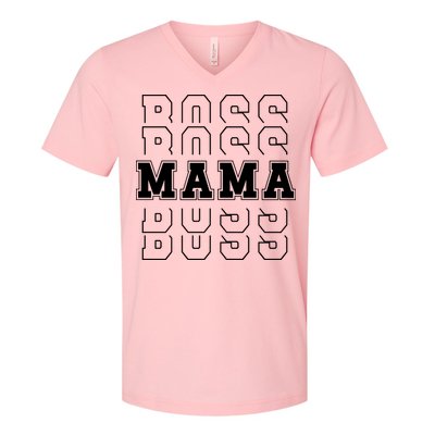 Boss Mama Retro Cute Gift For Mom V-Neck T-Shirt