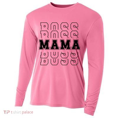 Boss Mama Retro Cute Gift For Mom Cooling Performance Long Sleeve Crew