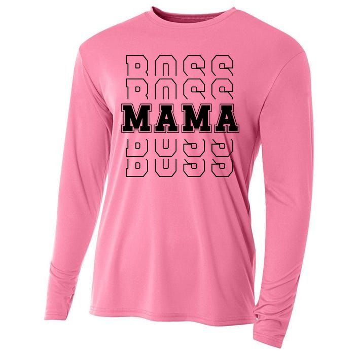 Boss Mama Retro Cute Gift For Mom Cooling Performance Long Sleeve Crew