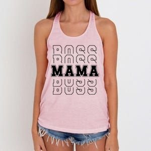 Boss Mama Retro Cute Gift For Mom Women's Knotted Racerback Tank