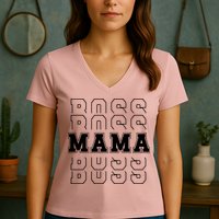 Boss Mama Retro Cute Gift For Mom Women's V-Neck T-Shirt
