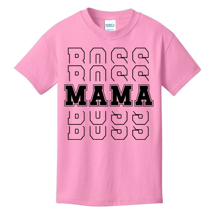 Boss Mama Retro Cute Gift For Mom Kids T-Shirt