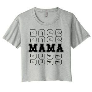 Boss Mama Retro Cute Gift For Mom Women's Crop Top Tee