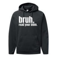 Bruh Meme Read Your Bible God Funny Modern Christian Church Performance Fleece Hoodie